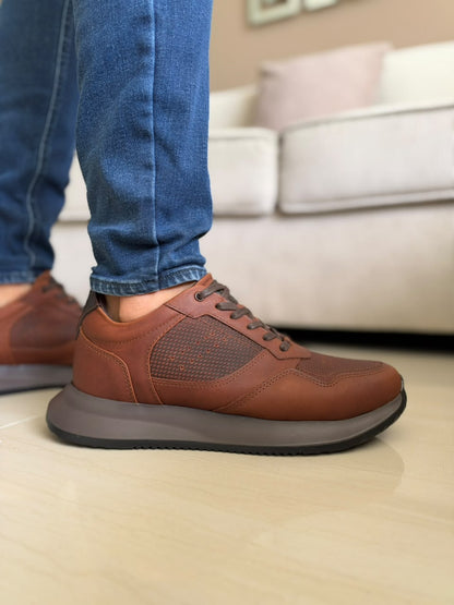 TENIS PARA HOMBRE EN CUERO MIEL | REF: D 12 IBIZA