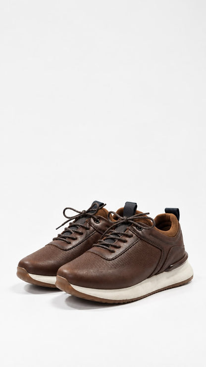 TENIS PARA HOMBRE EN CUERO MIEL | REF BROOKLYN B-91