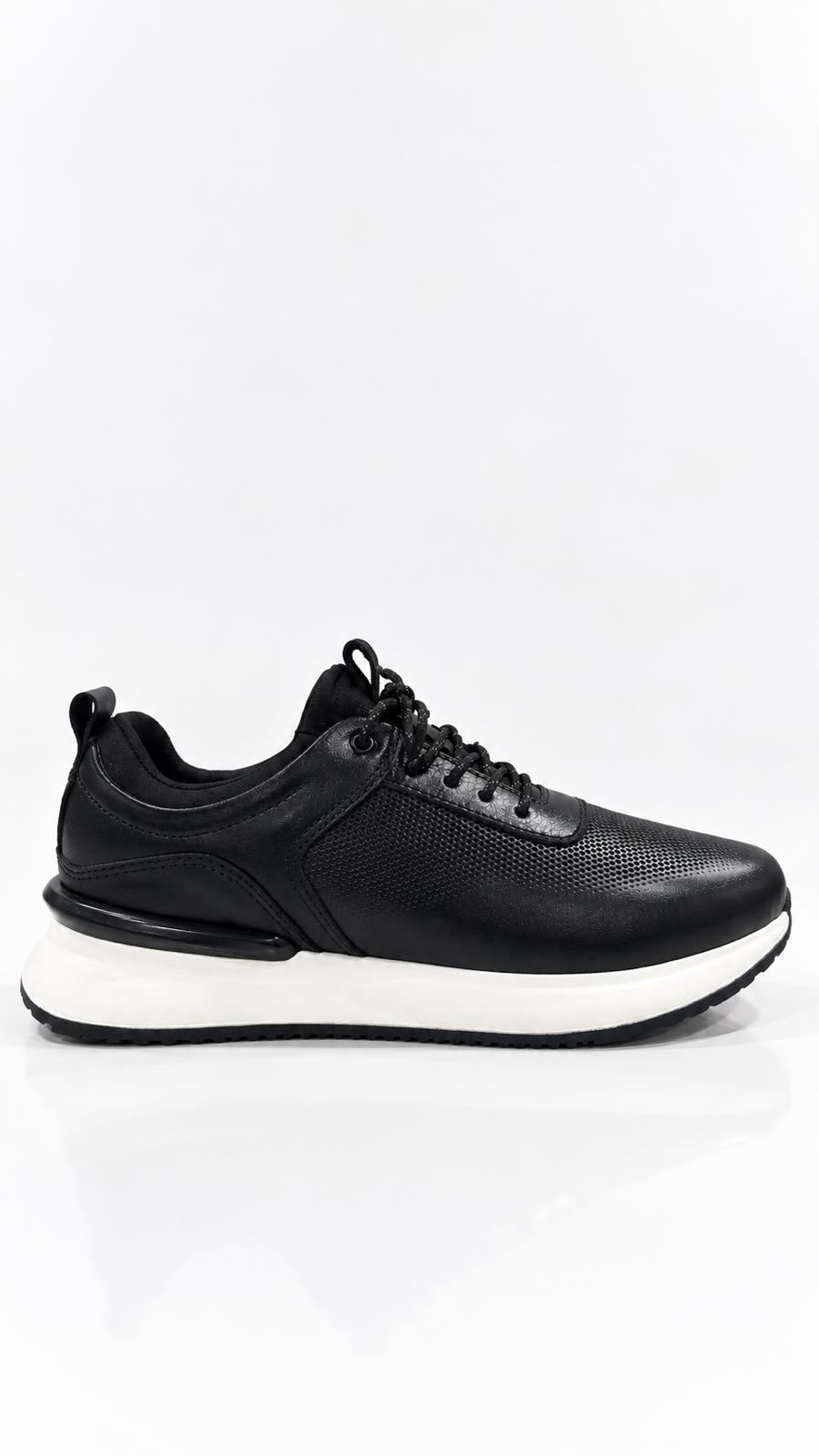 TENIS PARA HOMBRE EN CUERO NEGRO | REF BROOKLYN B-91