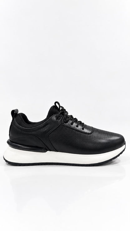 TENIS PARA HOMBRE EN CUERO NEGRO | REF BROOKLYN B-91