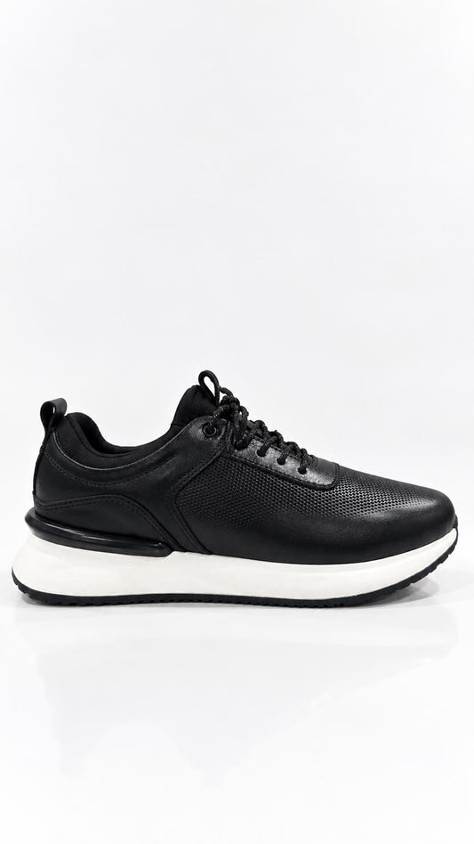 TENIS PARA HOMBRE EN CUERO NEGRO | REF BROOKLYN B-91