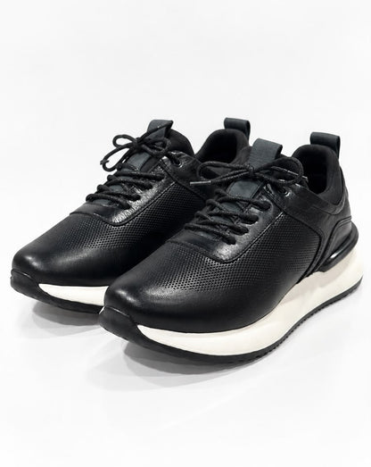 TENIS PARA HOMBRE EN CUERO NEGRO | REF BROOKLYN B-91