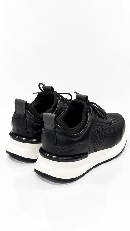 TENIS PARA HOMBRE EN CUERO NEGRO | REF BROOKLYN B-91