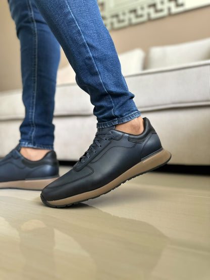 TENIS PARA HOMBRE EN CUERO AZUL | REF MADRID
