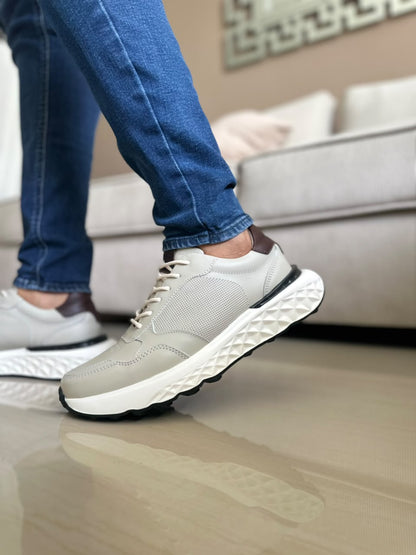 TENIS PARA HOMBRE EN CUERO GRIS | REF HELSINKI